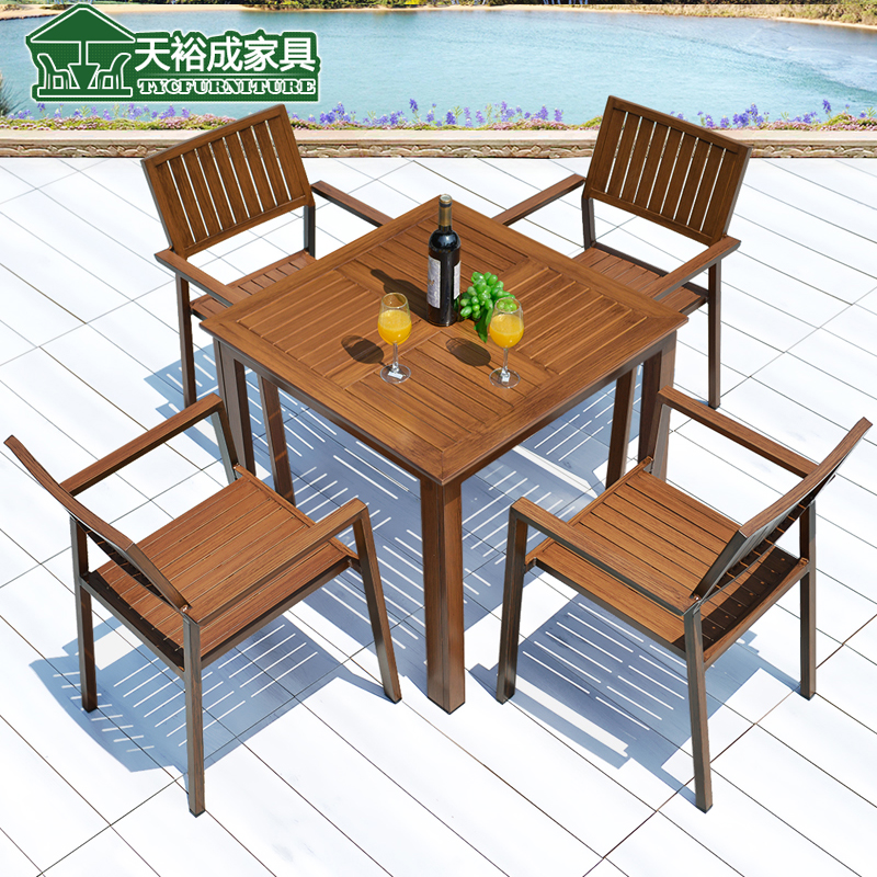 户外铸铝桌椅室外庭院休闲咖啡厅餐桌椅露天阳台花园外摆桌椅组合