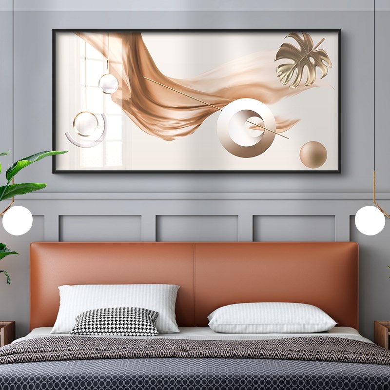 卧室床头画2024新款高级感餐厅挂画现代简约客厅背景墙主卧装饰画