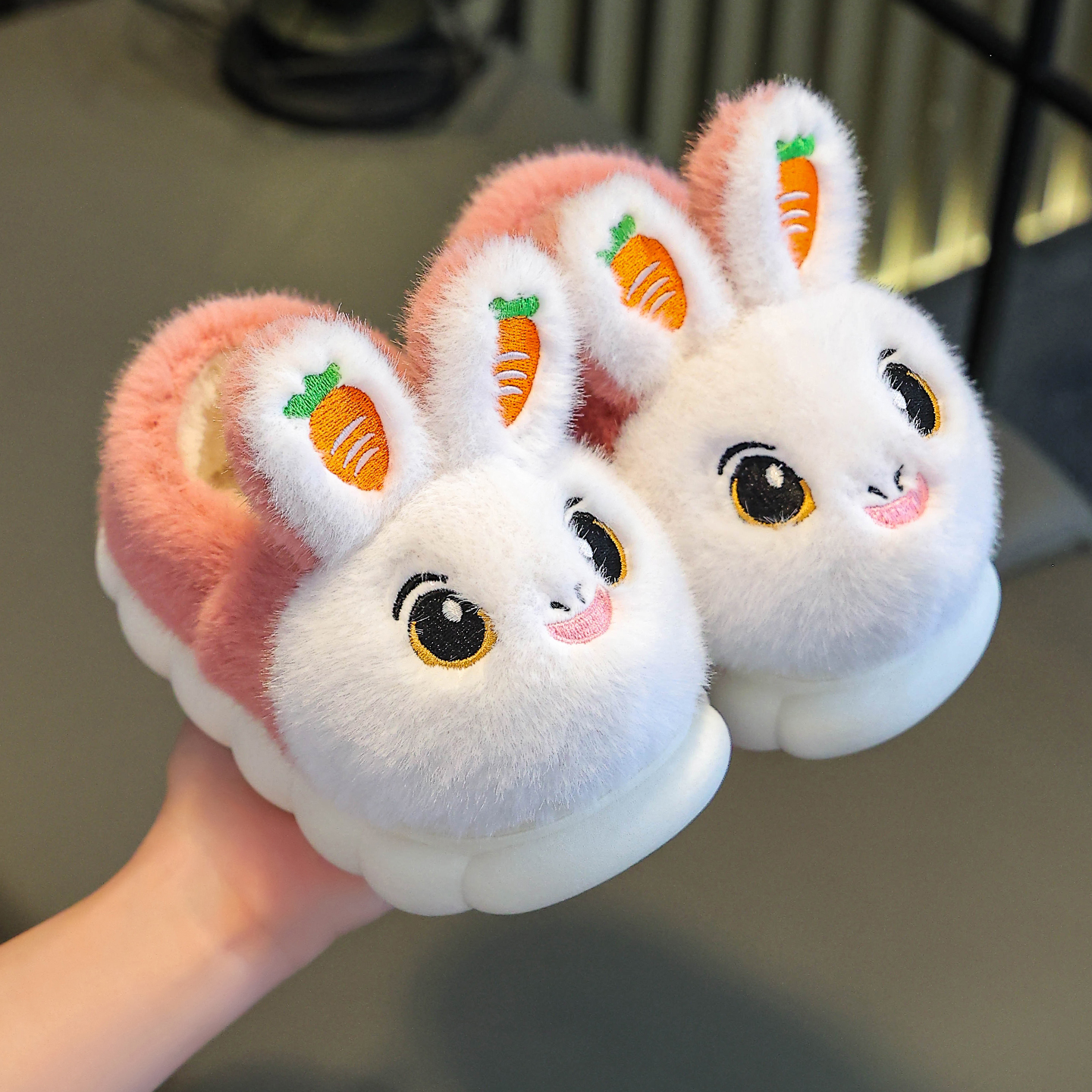 儿童棉拖鞋冬季加绒保暖