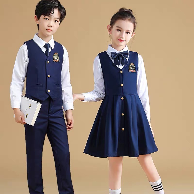 儿童朗诵演出服男童中小学生运动会校服套L装演讲比赛服装女童礼