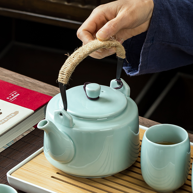 提梁壶大容量茶壶家用陶瓷茶具