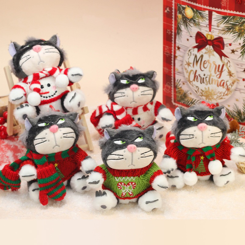圣诞路西法猫包包挂件可爱毛绒玩偶公仔书包挂饰钥匙扣送礼物