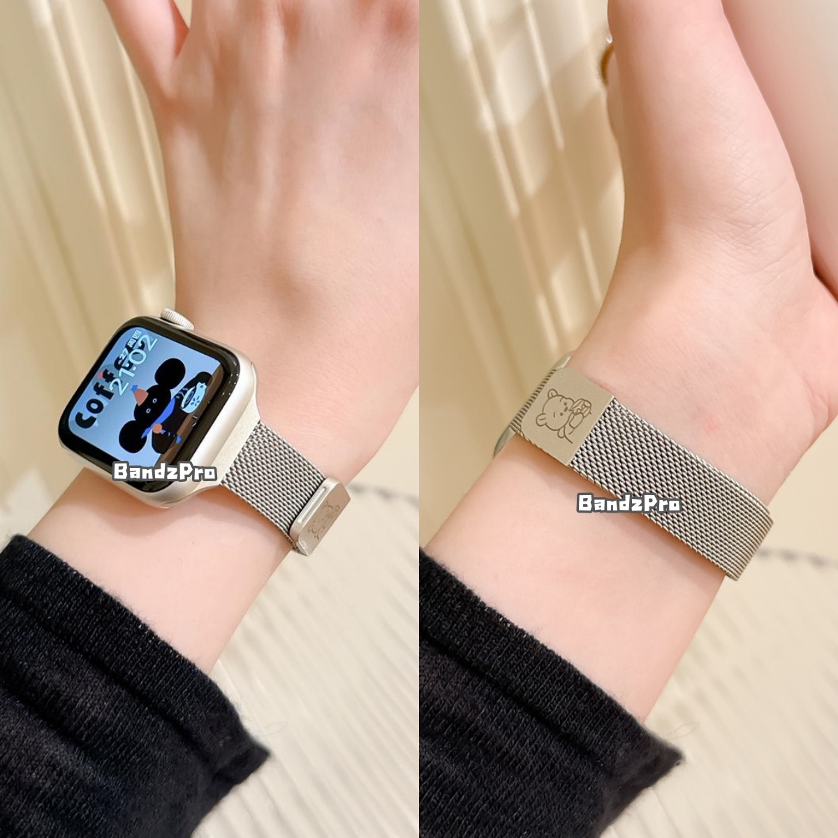 适用iwatch细款小熊米兰尼斯表带