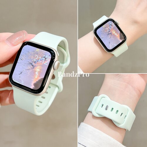 适用iwatch官方新色液态硅胶表带