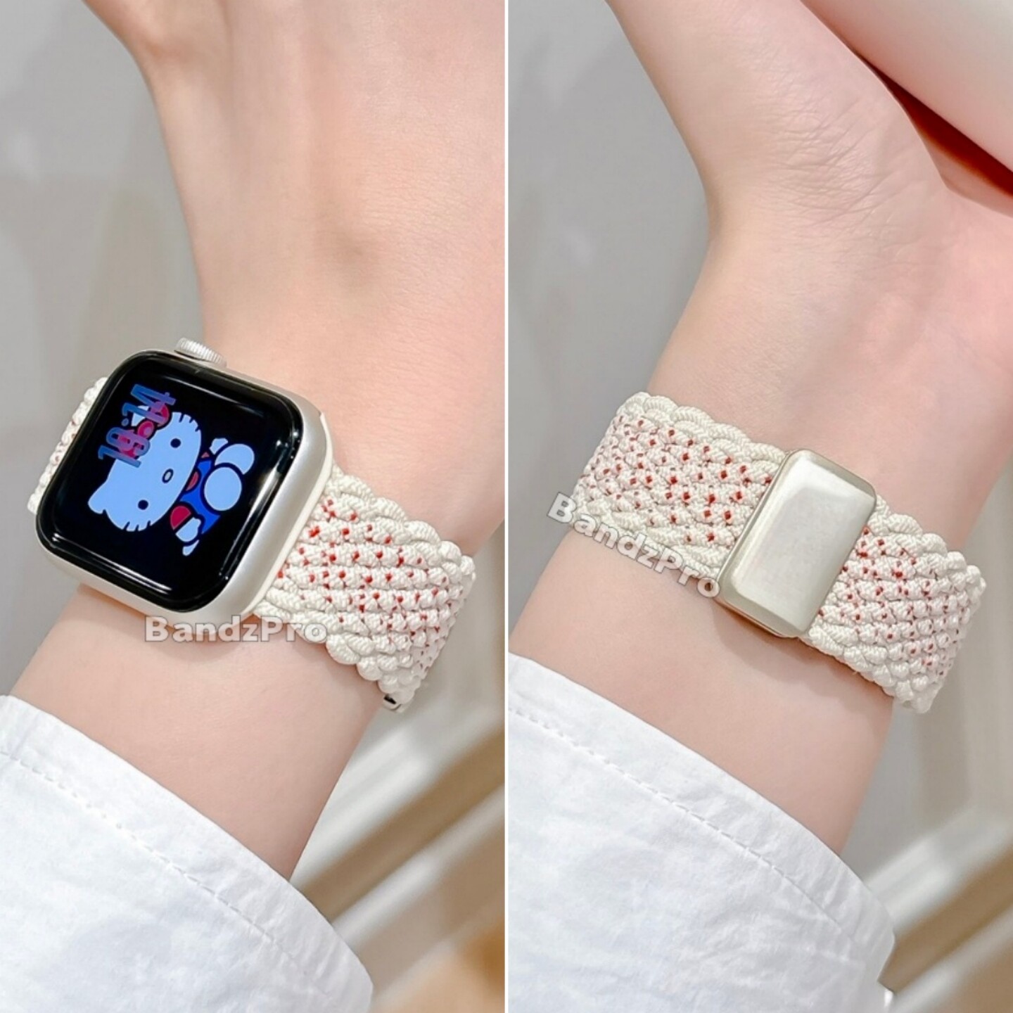 适用iwatch秋冬新色磁吸编织表带