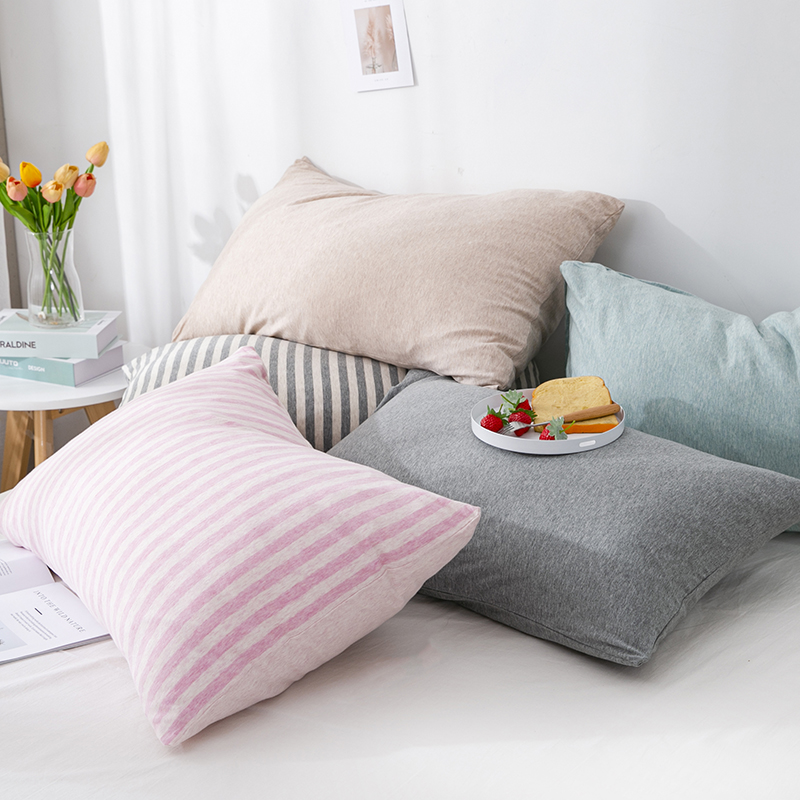 天竺良品清！纯棉微瑕天竺棉枕头套两对四只柔软家用枕芯套新疆棉