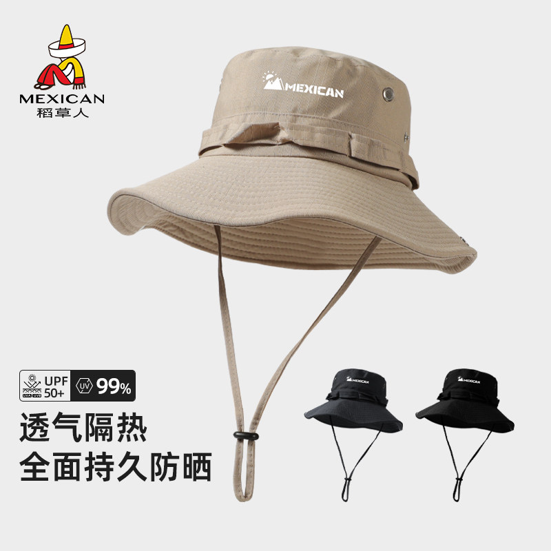 稻草人户外防晒西部牛仔帽