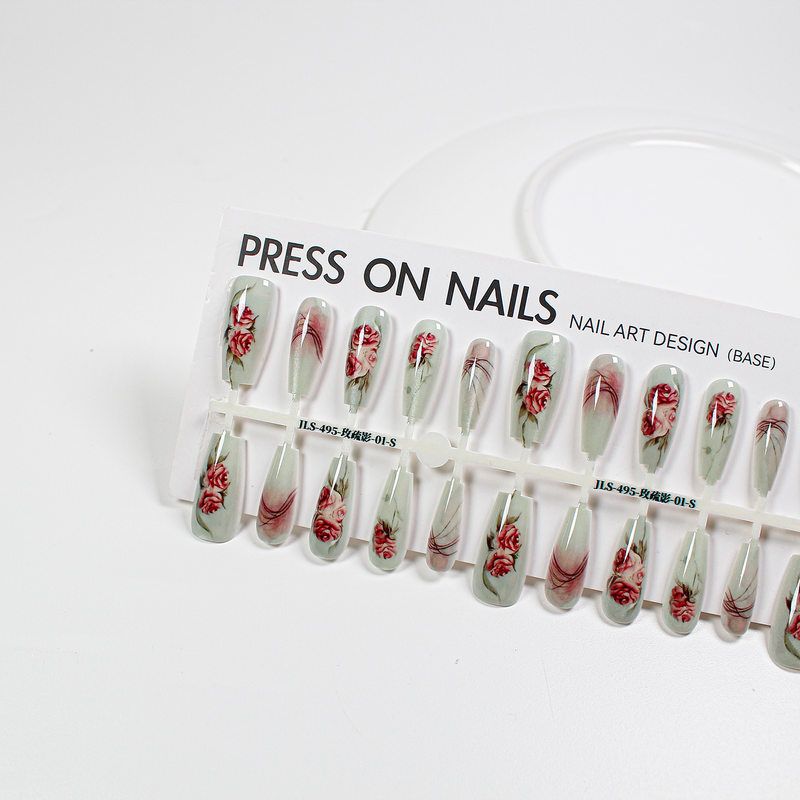 【皎珑】夏季猫眼穿戴甲晕染玫瑰