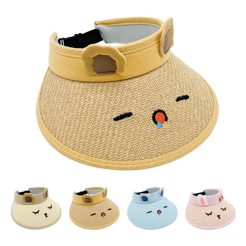 夏季儿童卡通空顶帽可爱宝宝草帽