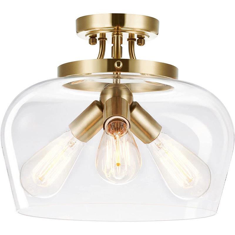 美式简约风中山源头厂家客厅餐厅书房卧室LED 110v三头吸顶灯