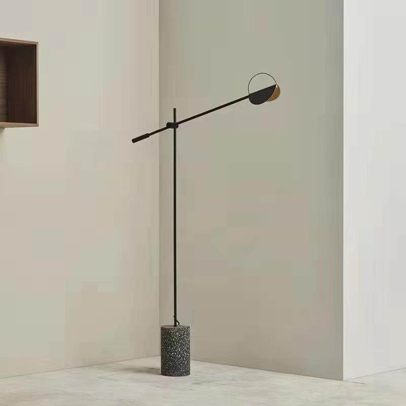 现代简约客厅落地灯北欧个性水磨石卧室床头书房样板房设计师地灯