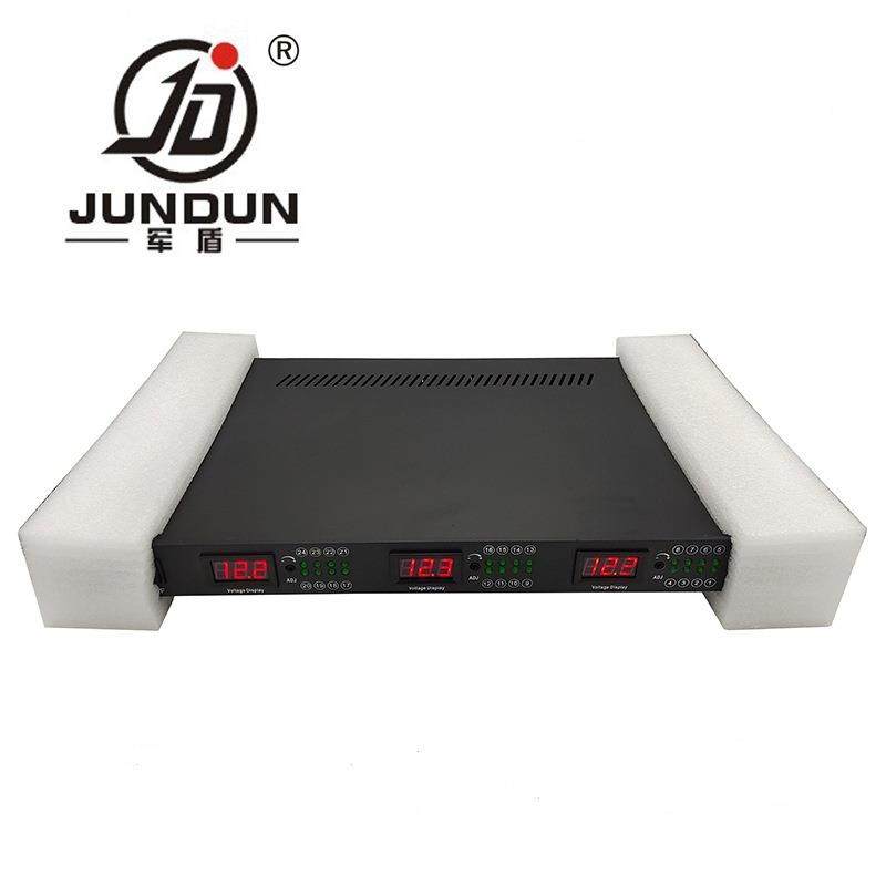 19寸1U机架式电源450W24路拾音器供电数显电压可调安防监控电源