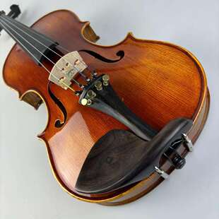 高档油性漆独板实木虎纹小提琴不过桥腮托小提琴