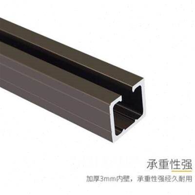 移门轨道滑道实木玻璃门折叠推拉门滑轨L滑轮吊轨吊轮吊趟门导