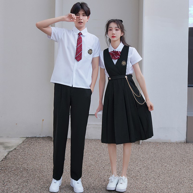 韩版韩系校服英伦学院风套装w高初中小学生运动会班服夏季短袖长
