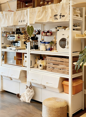 置物架家用多功能一体靠墙多层收纳架落地阳台储物展示仓储货架子