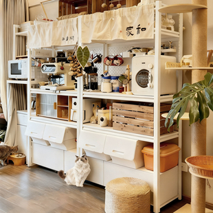 置物架家用多功能一体靠墙多层收纳架落地阳台储物展示仓储货架子