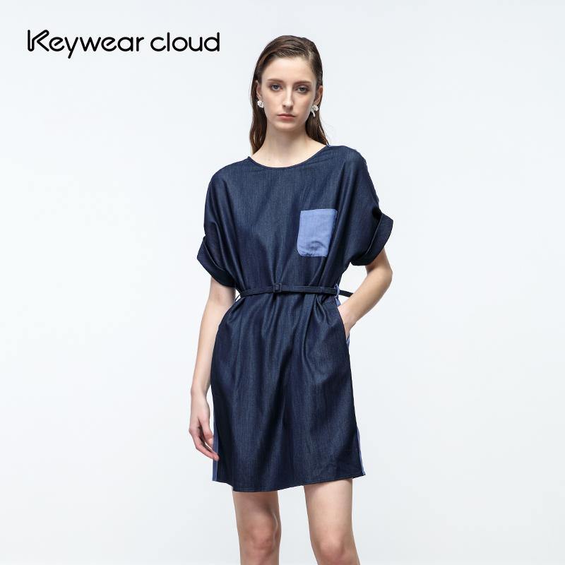 Key穿戴新中式复古收腰连衣裙