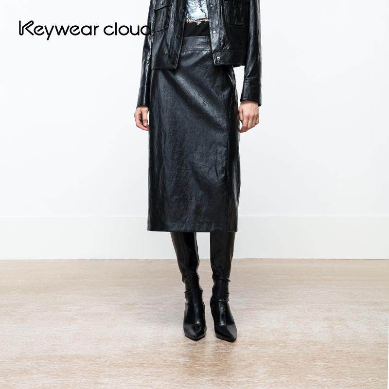 pu摩登美拉德KeyWear皮半裙气质