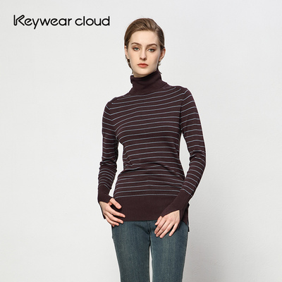 Keywearcloud奇威冬季高龄长袖打底衫毛衣针织保暖套头上衣