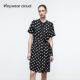 女装 Keywearcloud奇威连衣裙2025新款 心形波点夏季 裙子黑色连身裙