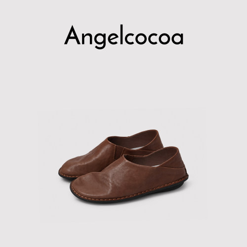 日本Angelcocoa法式复古真皮女鞋