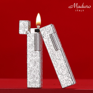 Maduro打火机煤油迷你创意个性高端黄铜送礼男友潮流火机99朵玫瑰