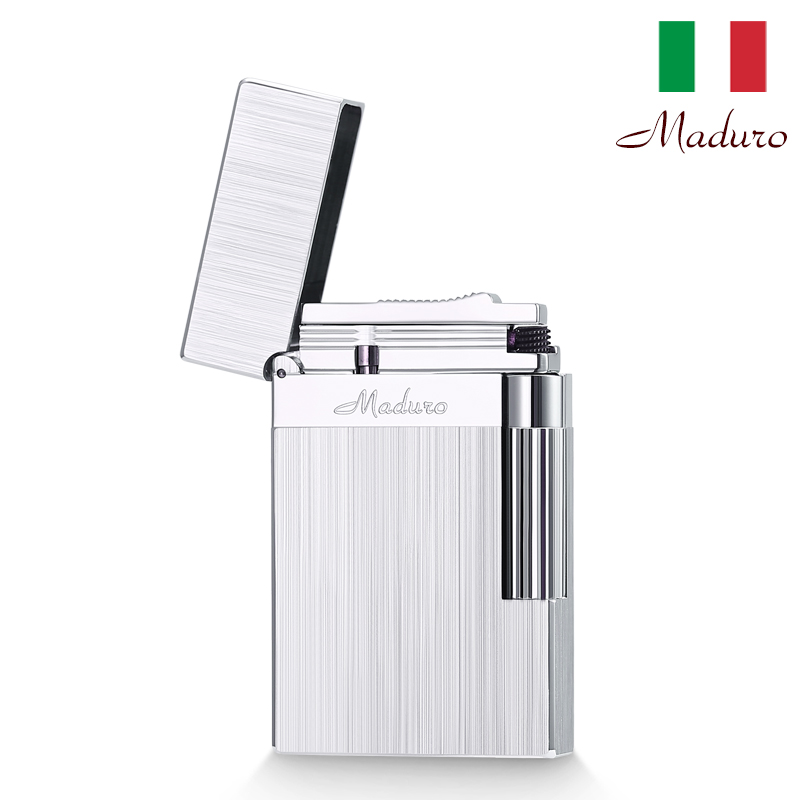玛杜罗Maduro朗声打火机充气铜拉丝简约款礼物定制刻字送男友火机
