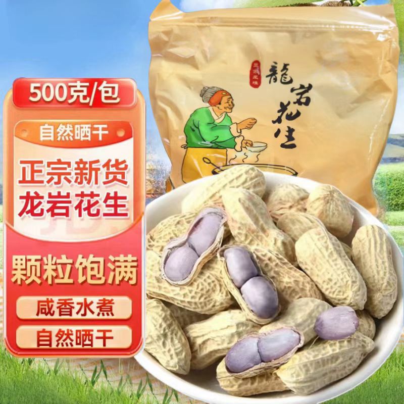 福建龙岩花生带壳湿烤咸干花生