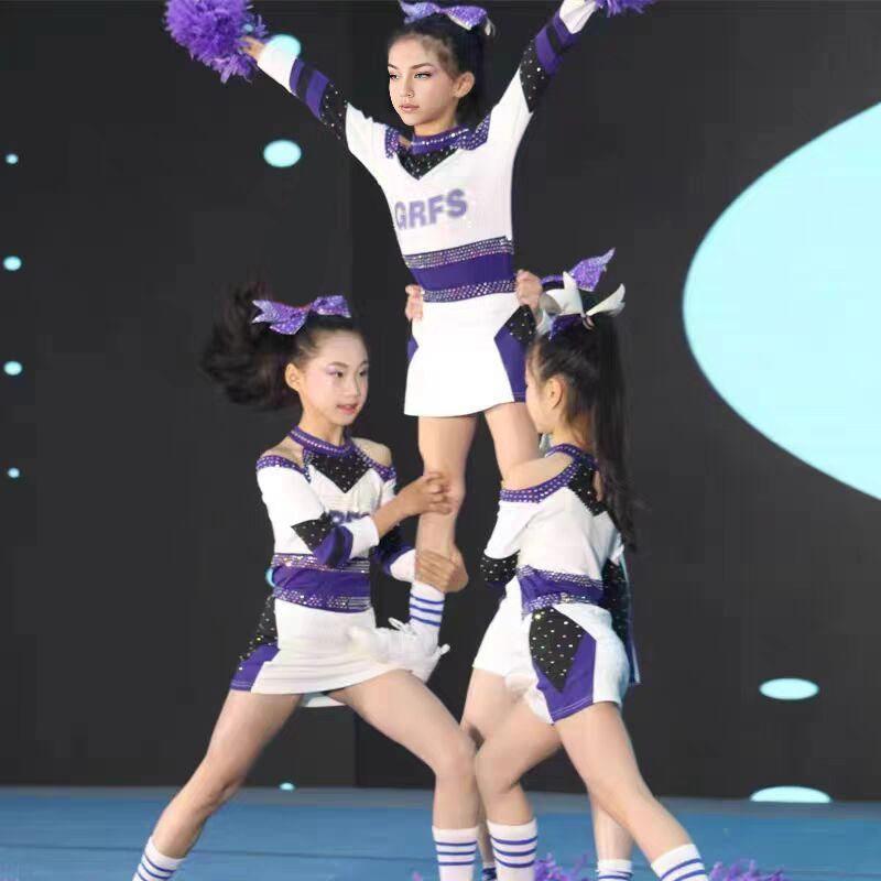 啦啦操比赛服女团体啦啦队演出服男拉拉队竞技健美操服装儿童套装