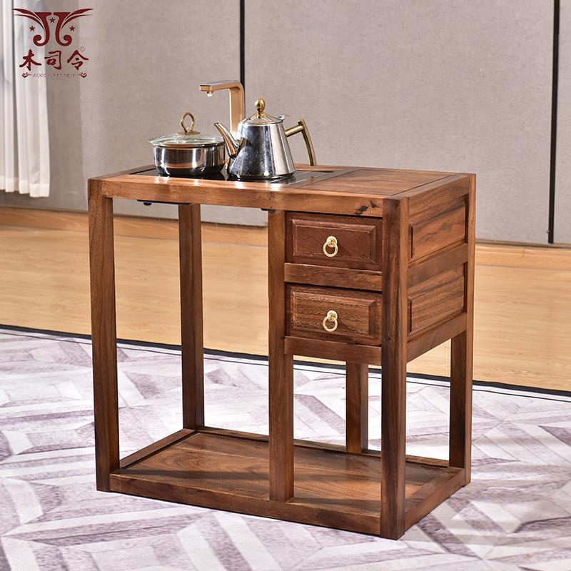 茶几现代简约客厅家用边几角几小茶几边桌全实木简易花梨木茶水柜