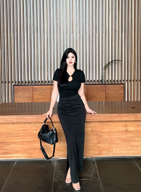 B-babes【梦境交错】微胖新中式裙收腰胖美眉收副乳遮肚藏肉裙子