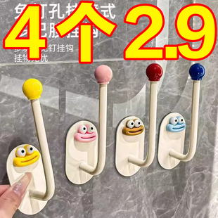 发圈发箍收纳架卫生间发饰发夹皮筋头绳挂钩粘钩发绳首饰收纳神器