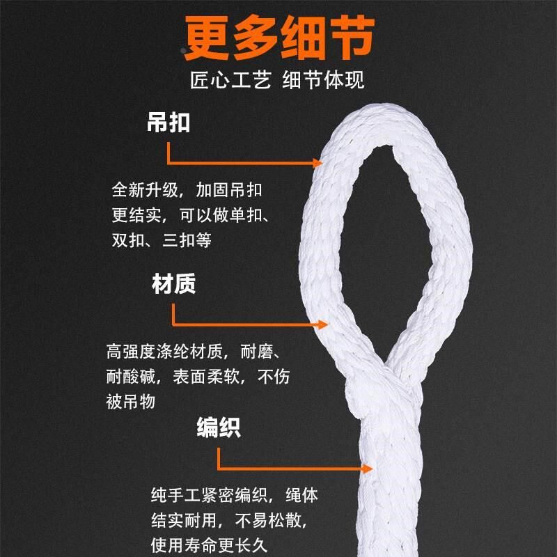 吊装绳1吨2T3吨1米5M吊绳环形吊带圆吊绳尼龙吊装带W起重工具