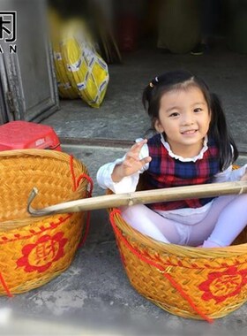 竹制品 竹编e 收纳篮竹篓竹篮子 收纳篮竹篮子 储物筐婚庆竹篮箩