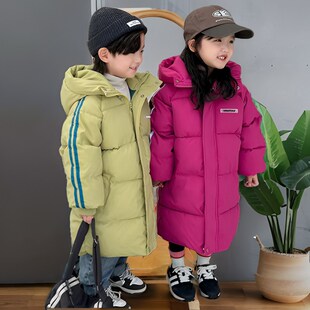 兒童棉服中長款 男女童冬裝 棉衣加厚童裝 2024新款 S羽絨棉襖外套內(nèi)