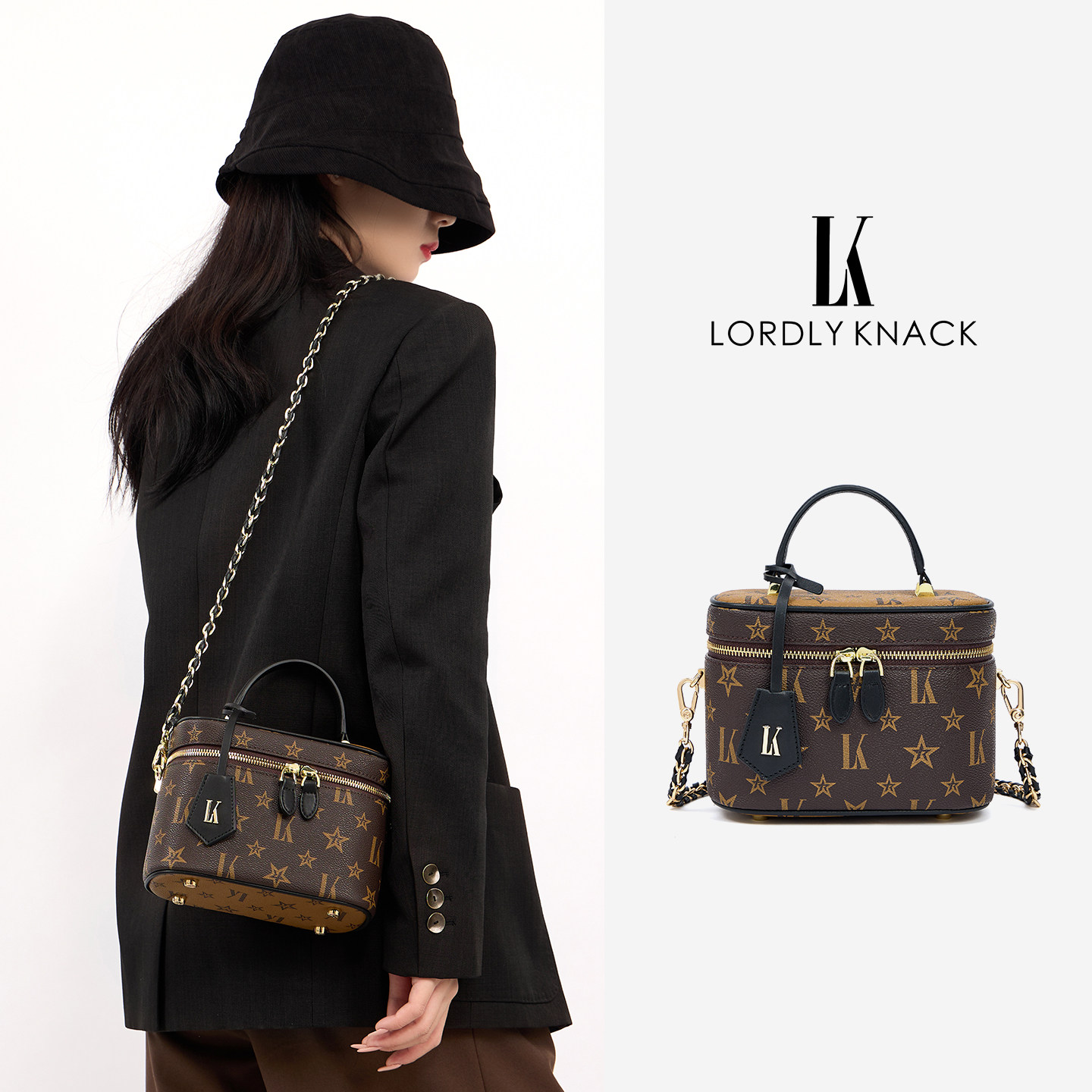 LK法国轻奢名牌盒子包2026小众高级感手提小方包斜挎小包女化妆包,箱包皮具/热销女包/男包,通用款女包,淘宝优惠券,粉丝福利购,淘宝优惠卷