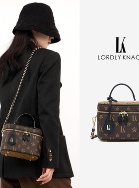 LK法国轻奢名牌盒子包2026小众高级感手提小方包斜挎小包女化妆包