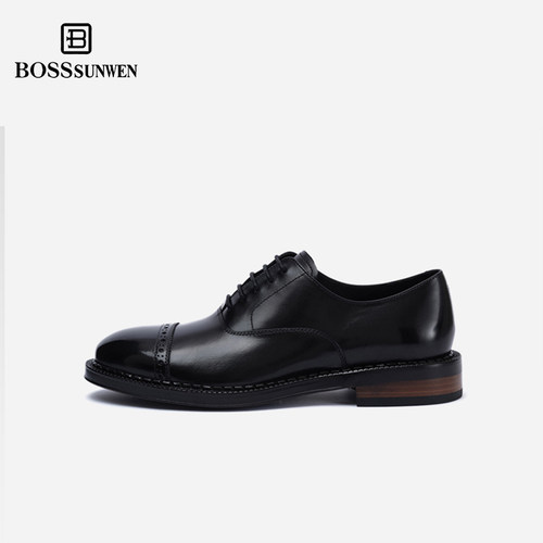 [2件再减500]BOSSSUNWEN/博斯·绅威商务正装皮鞋牛津鞋结婚鞋