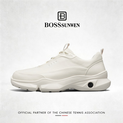 BOSSSUNWEN男士真皮厚底休闲鞋