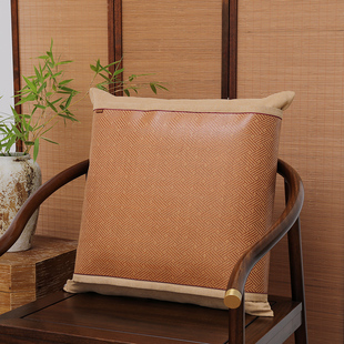 龙树梦夏季双面藤垫套全新中国风床头枕头沙发垫枕套不含芯