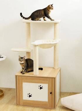 实猫爬架耐磨跳多层空木间任喵玩占地一GVX体猫不咪观景塔台猫窝