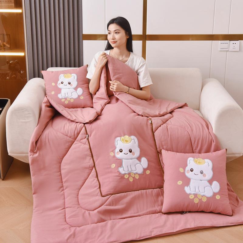 款枕被子两用午M-2020睡头加厚毯子二合一抱办公室枕车载靠枕四季