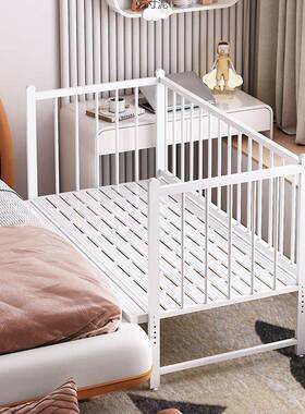 童大床带护栏小床单人床婴男孩儿女孩公主床无缝VYD边床加宽拼接