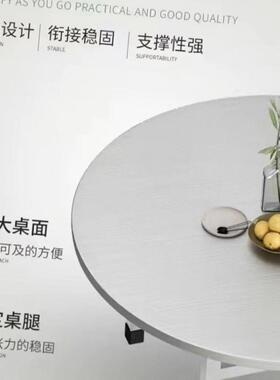 304不钢叠锈桌圆桌折转盘饭EQB店大排流水席摆摊家档用吃饭圆形餐