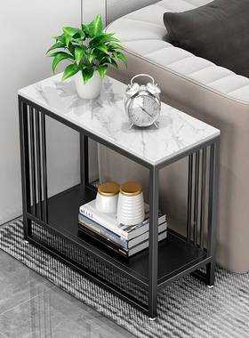 轻现代网客红厅发岩板边几边柜奢大理石可移动DR34347角几沙床头