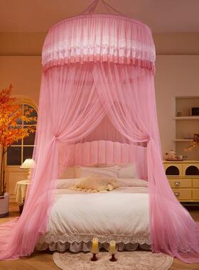 公通主风吊顶蚊帐三开蚊门床幔免圆安XZ25031装吸盘防蚊加密帐纱