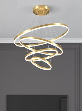 客厅厅吊灯现代简约款大创意设计卧室气意式极简圆工FAK20244程式