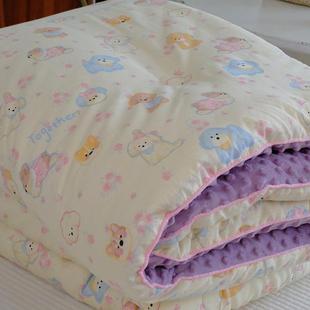 豆纤20%大豆被维豆豆可机洗加厚秋冬被A版 豆豆B绒被子儿童 全棉版