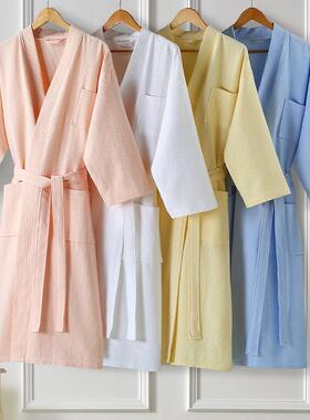 直销棉酒店宾全华夫浴HGP袍纯棉桑拿汗蒸服馆洗格浴浴袍